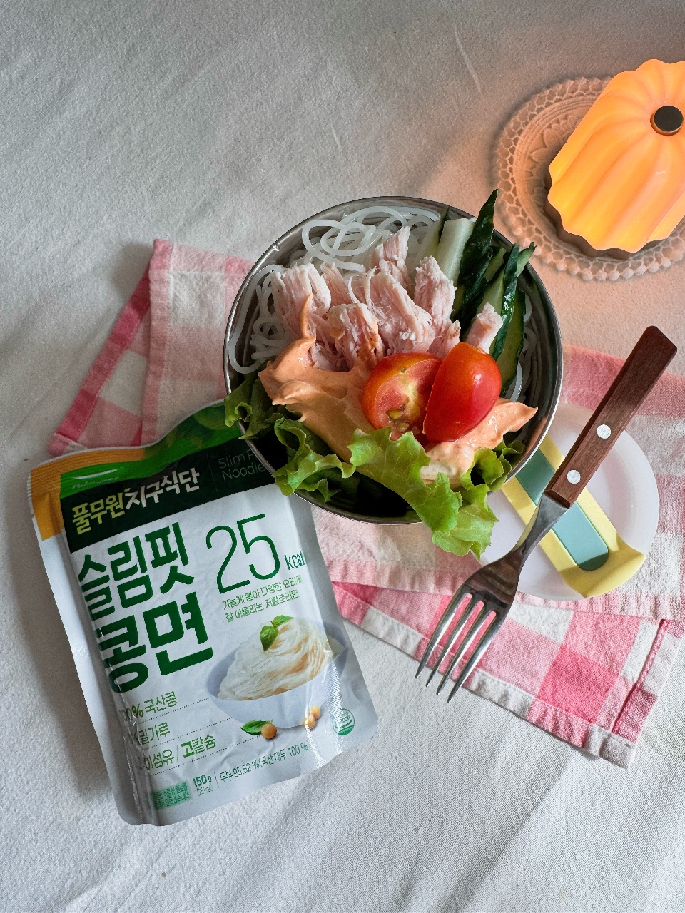 상콤 텀블러 콩면 샐러드