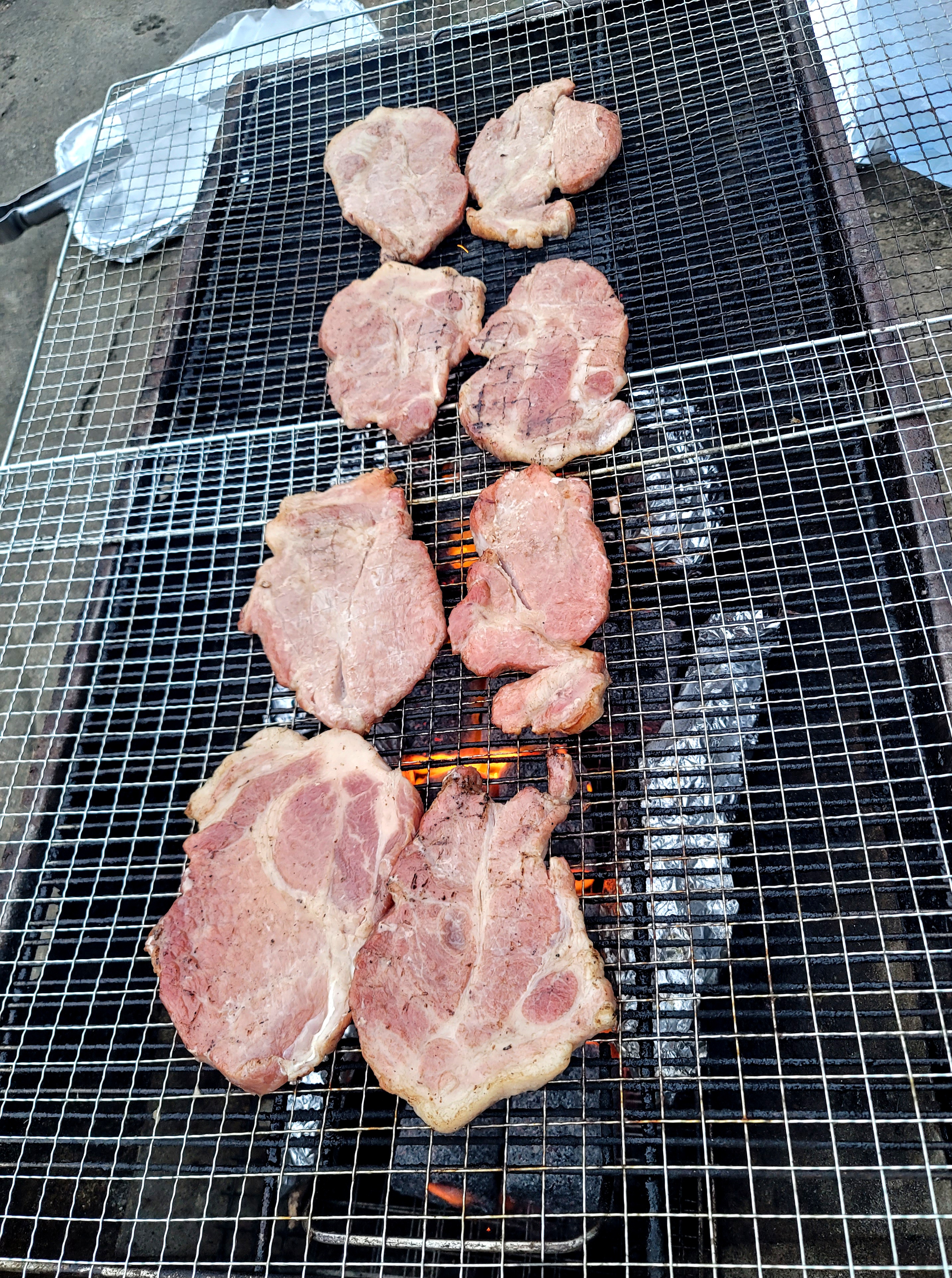 오늘은 야외에서 고기!