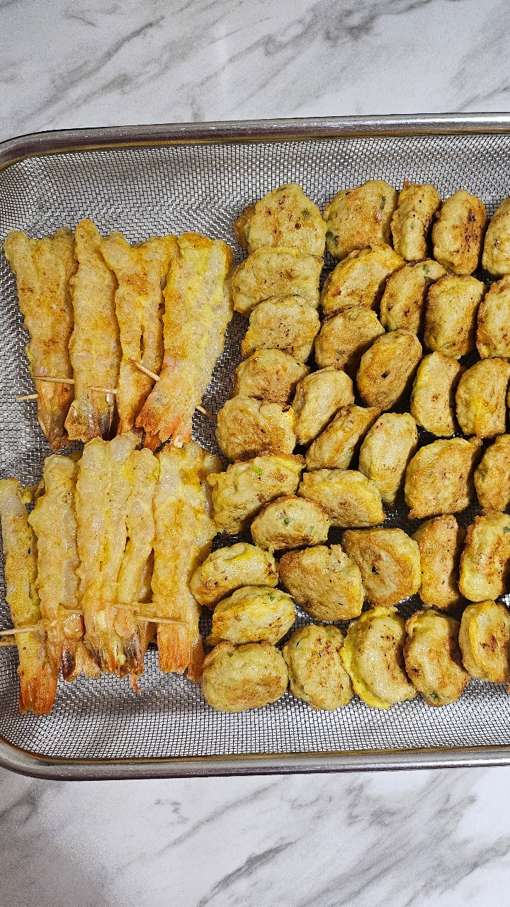 새우꼬지 .동그랑땡