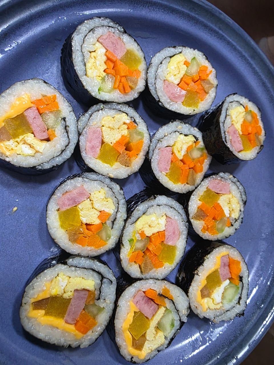 오늘저녁은 김밥했어요