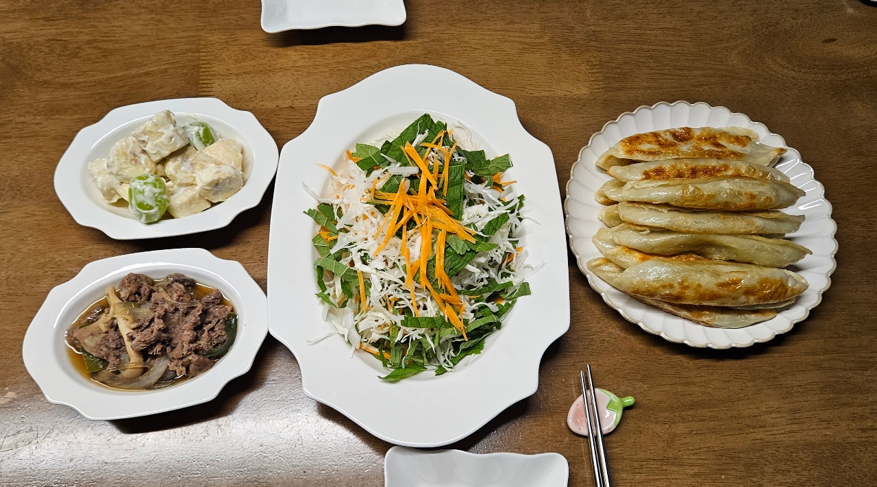 당면만두 & 비빔야채