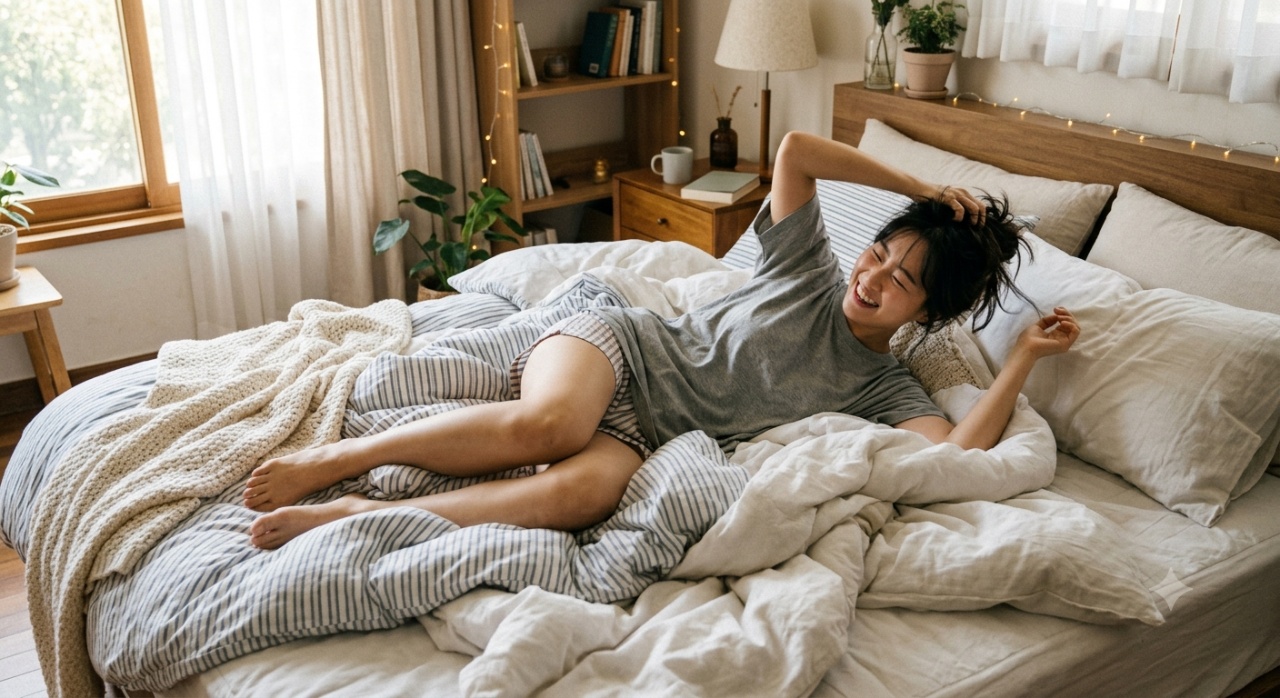 침대에붙밬이인간