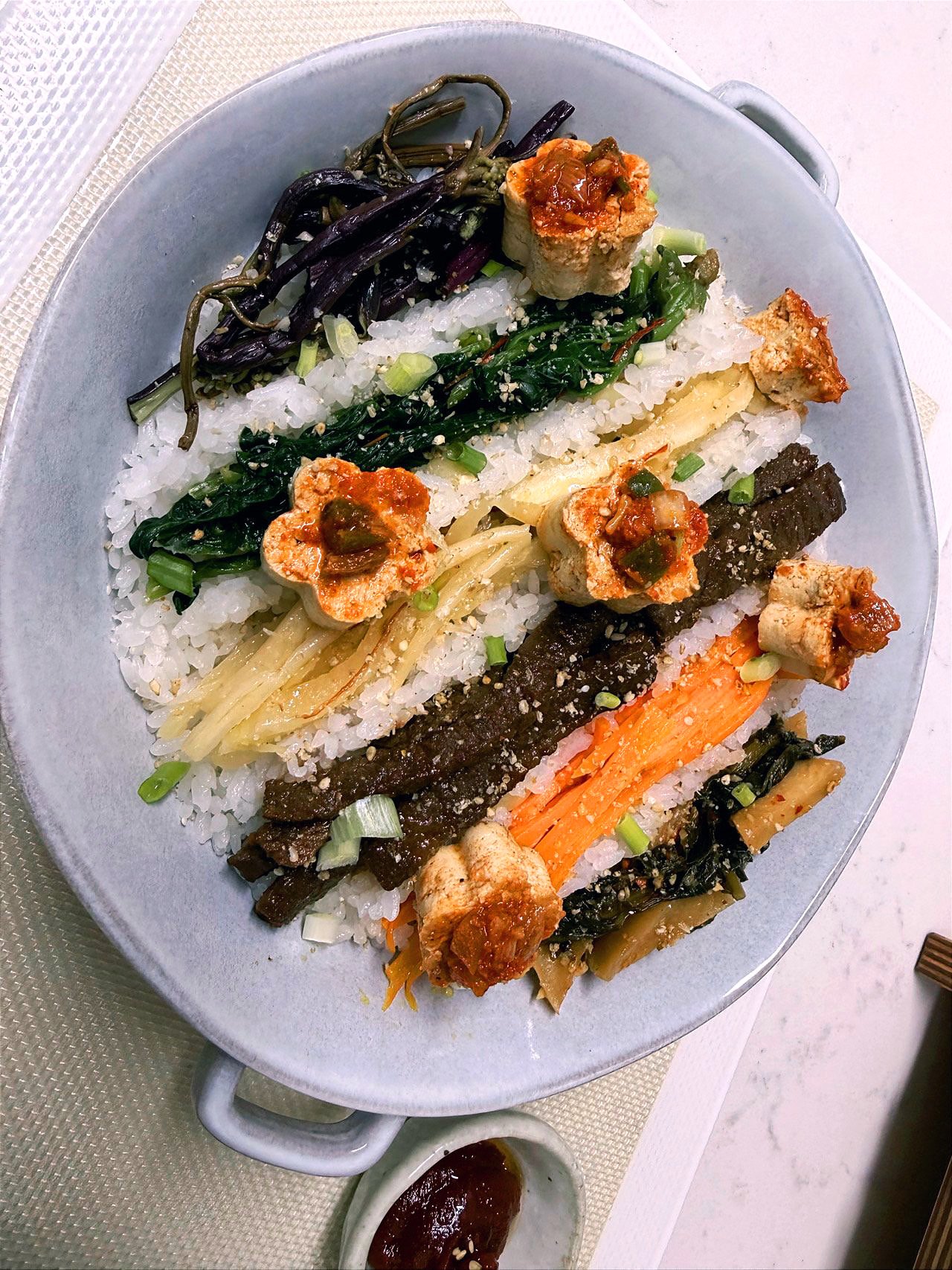 느끼한거많이먹엇으니.비빔밥.굿