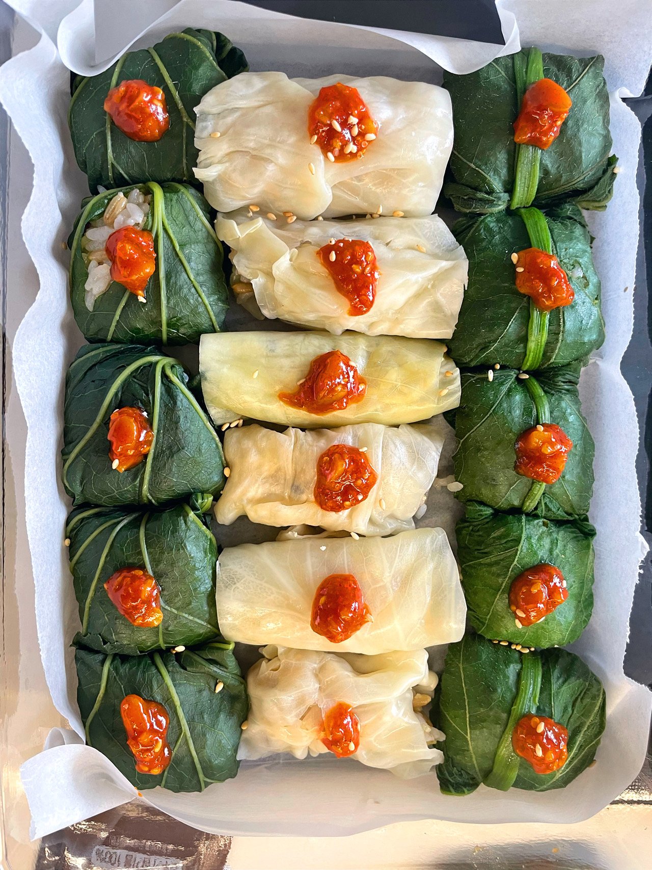 호박잎.양배추쌈👍