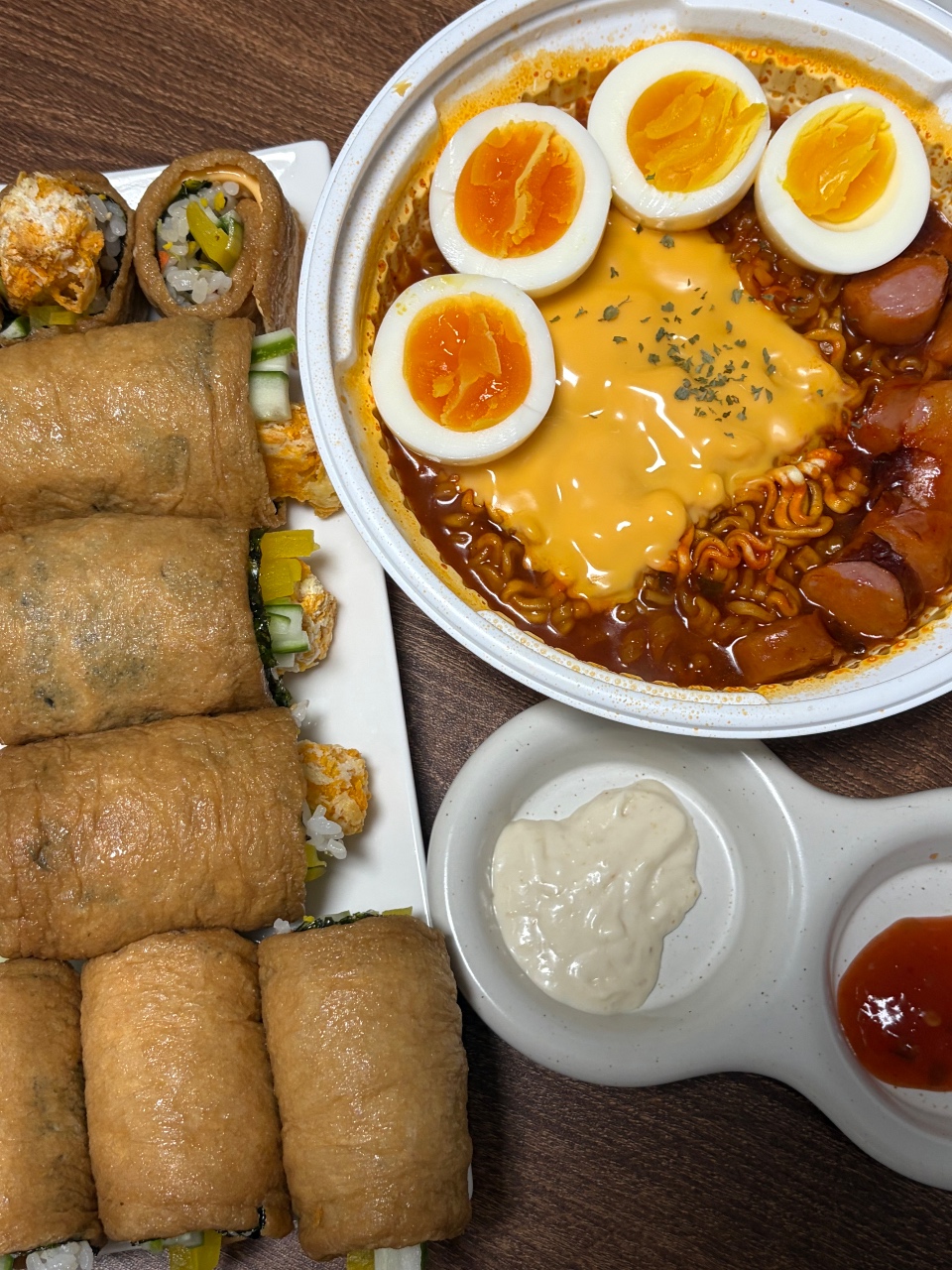 새우튀김 롤 유부초밥