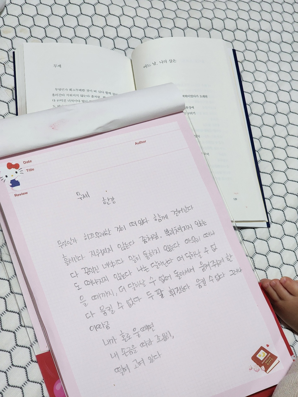 챌린지 11일차, 오늘 시는 한강의 무제