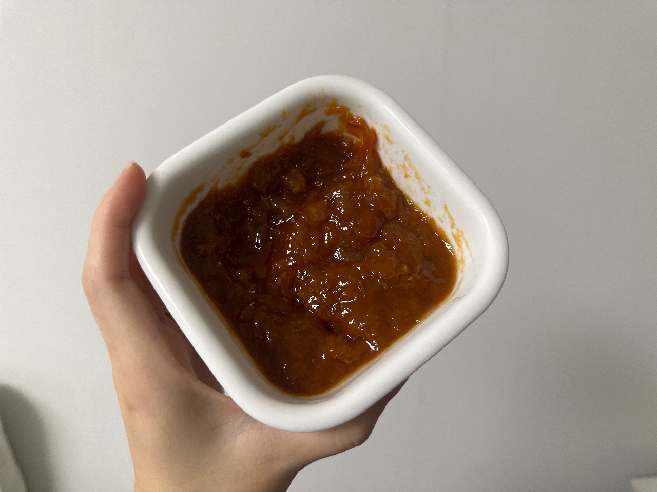 수제 살구잼을 먹었어요