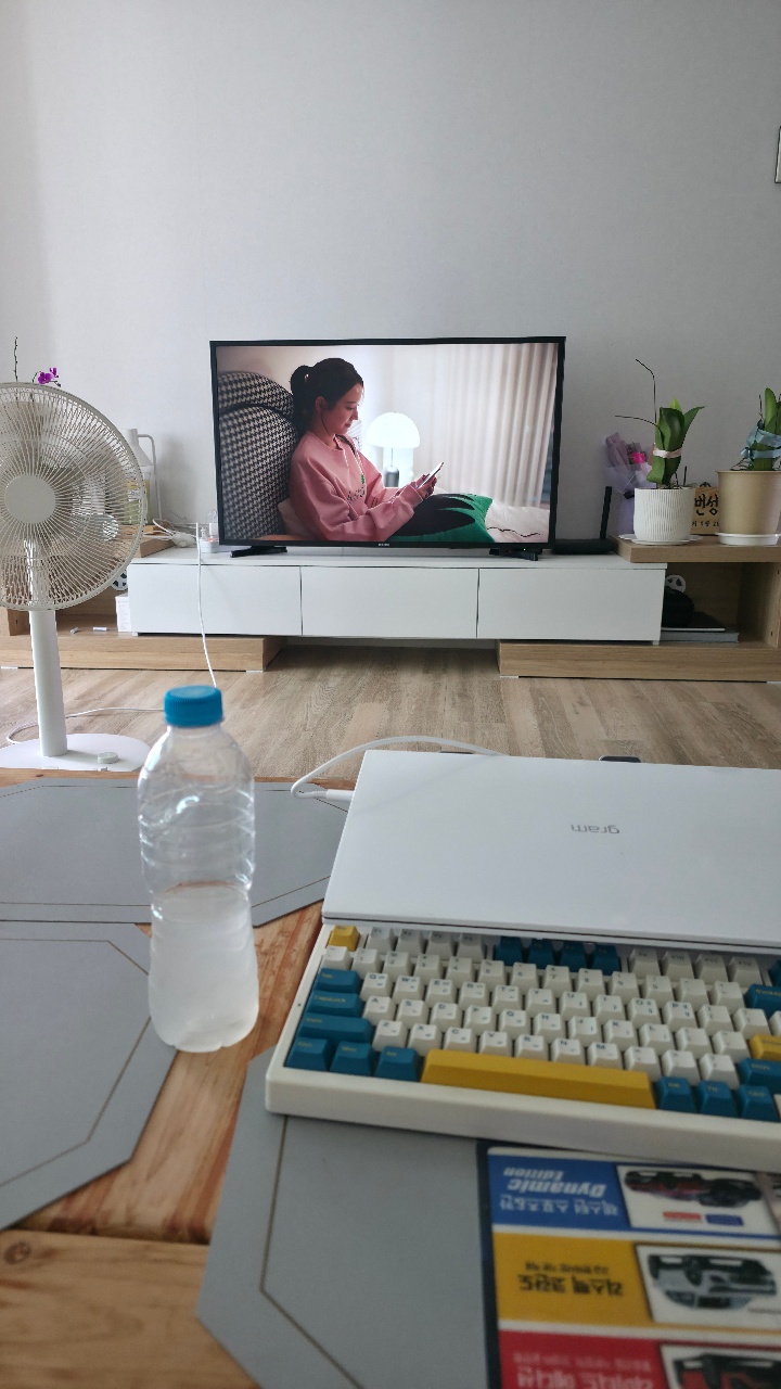 거실에서 tv보며 휴식중