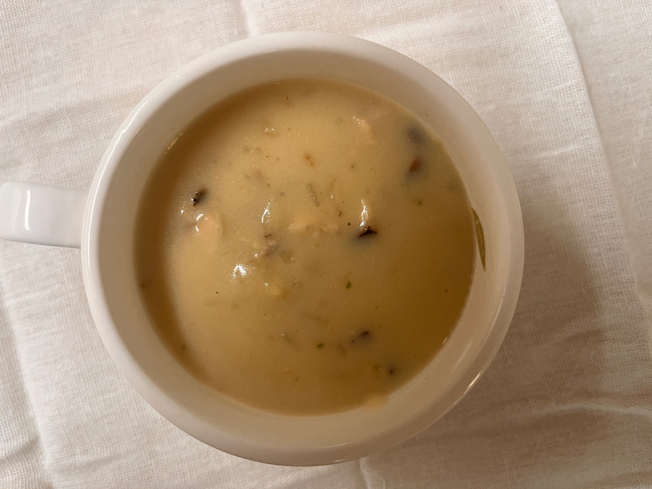 오늘 아침. 버섯 스프