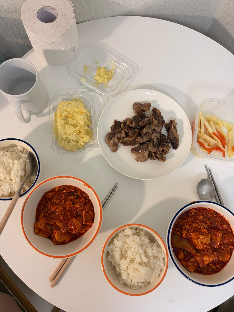 🥓우삼겹,마파두부덮밥