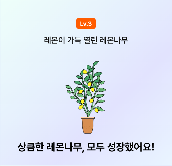 🍋레몬트리 성장완료