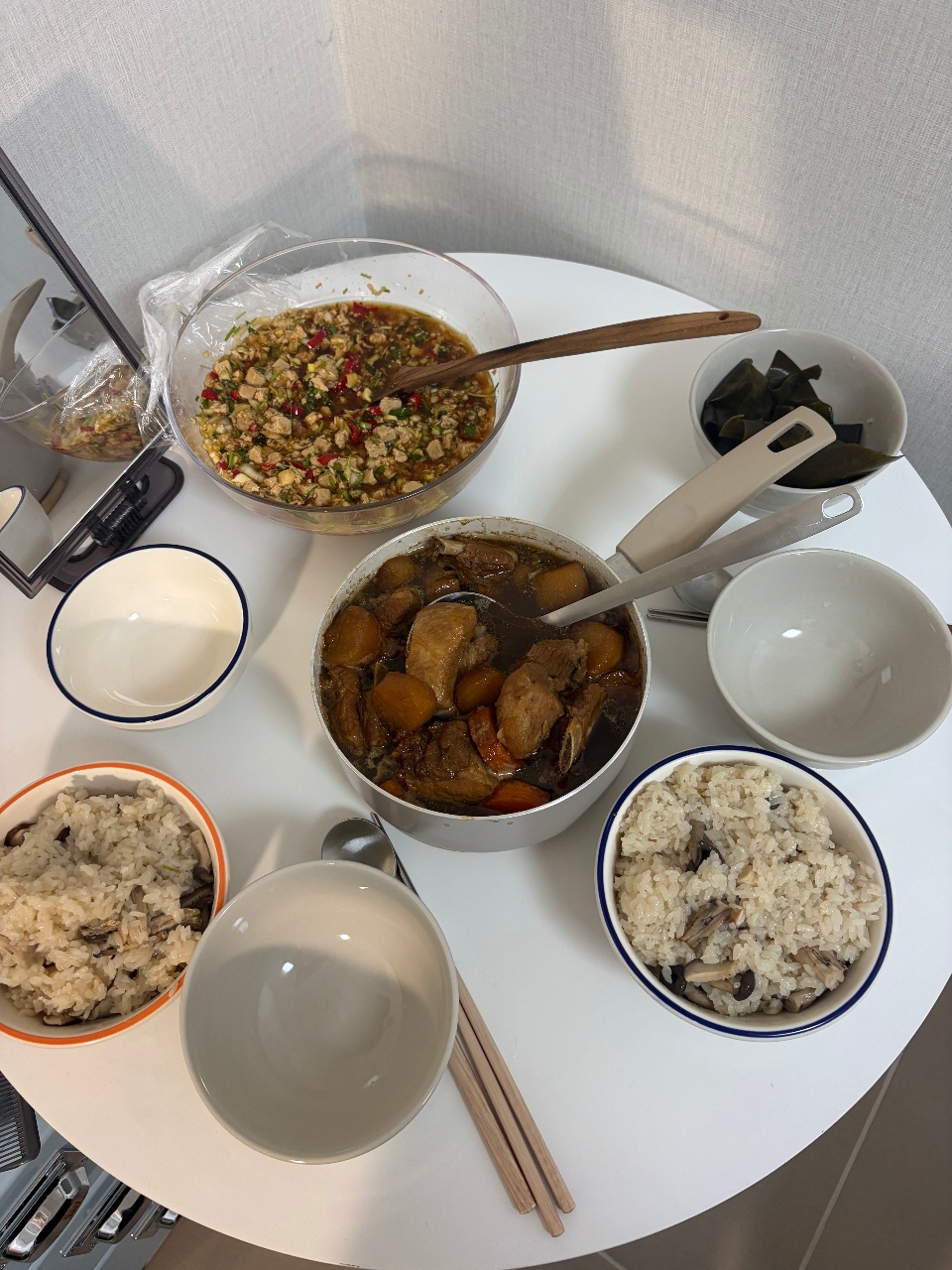 요리)두부장&버섯솥밥,갈비찜