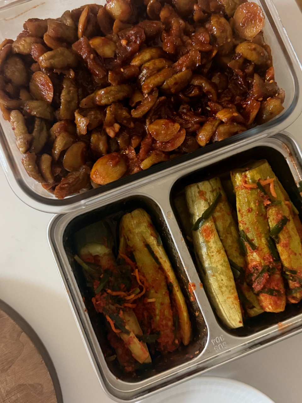 추석때  가져온  김치&장아찌
