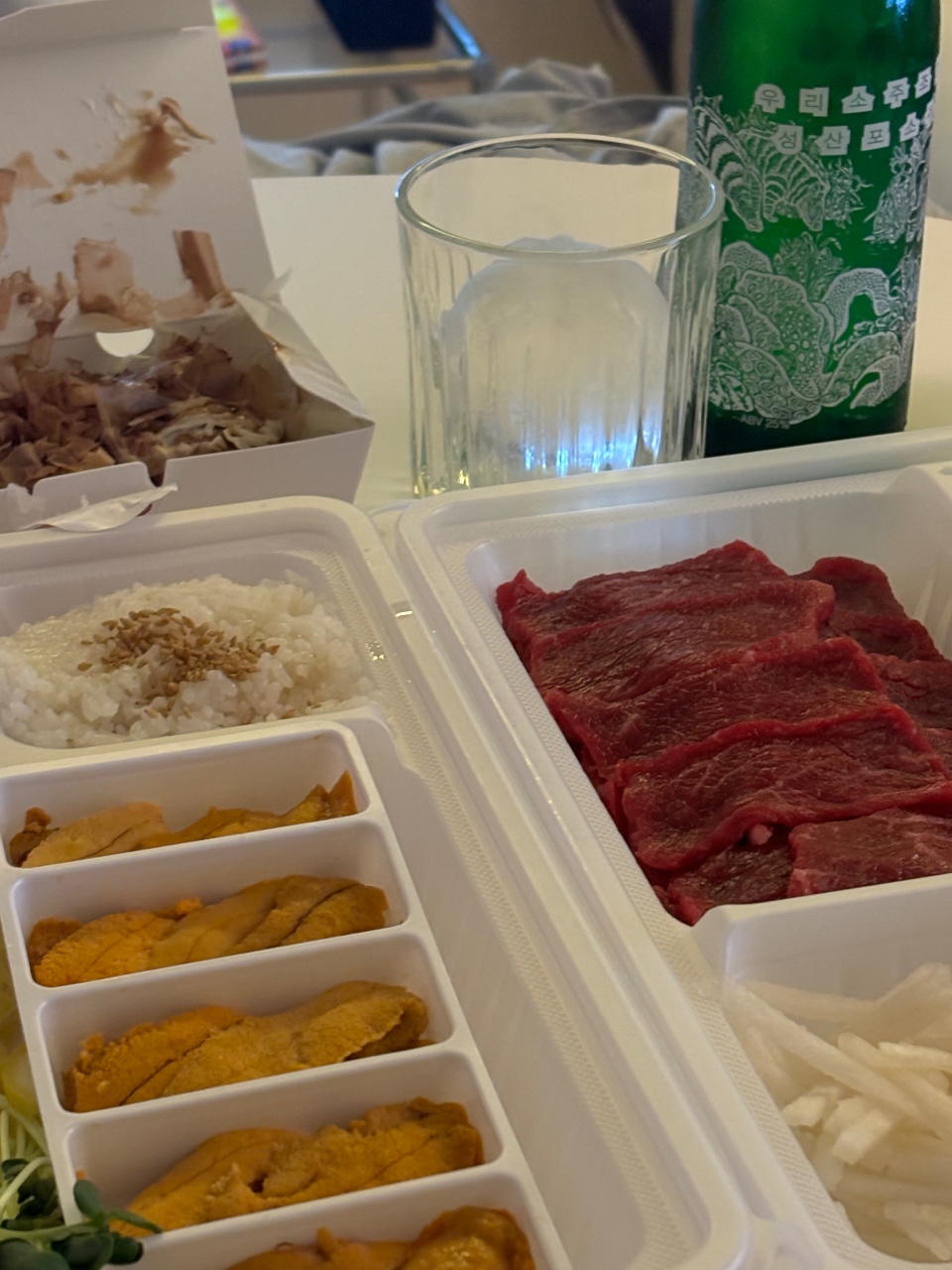 육사시미+우니 꿀조합!