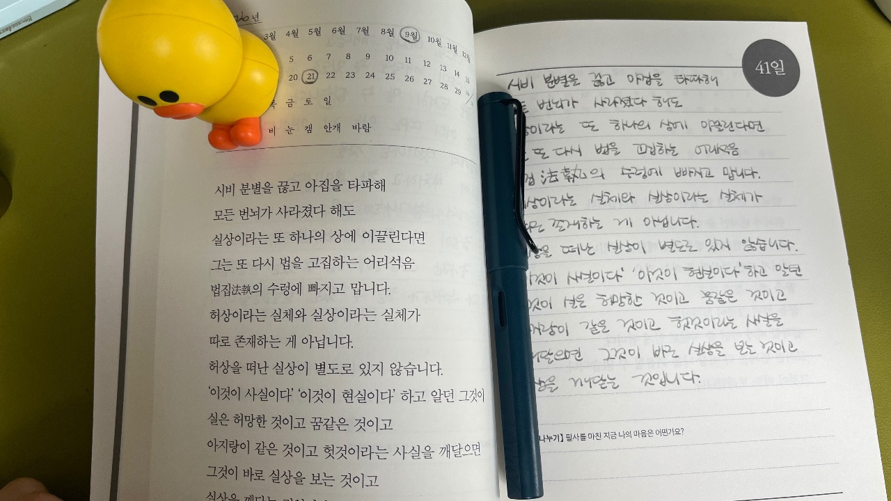 오늘의 필사_허상