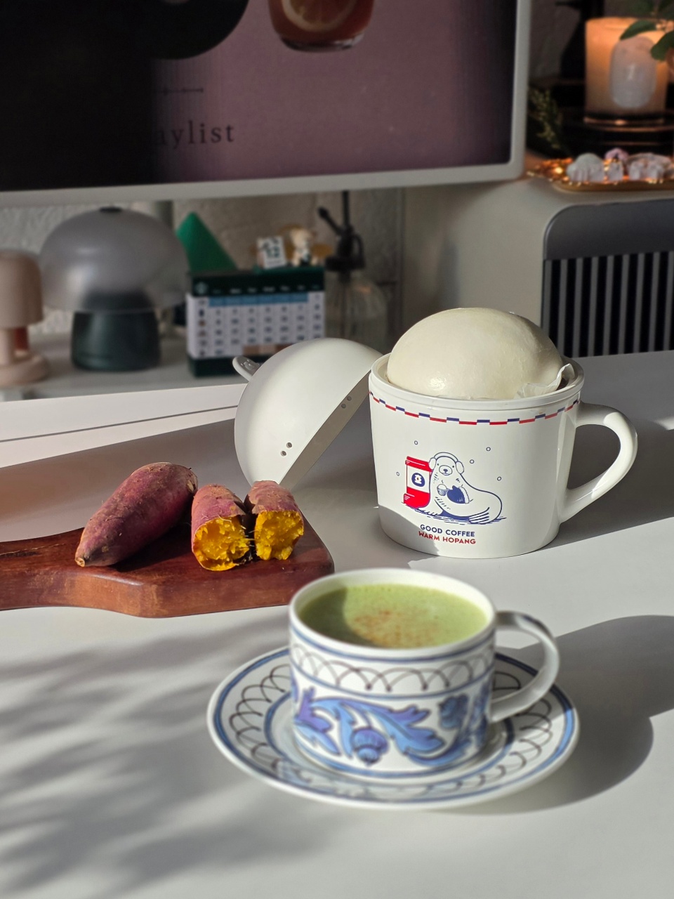 홈카페☕️ 겨울간식🍠 그리고🎈🎈