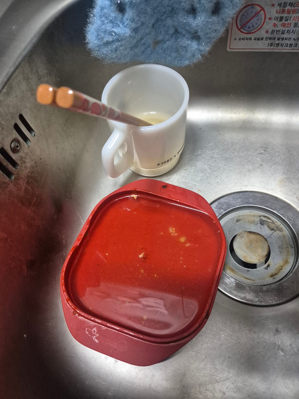 1일차 단단) 미뤄둔 설거지 해치우기