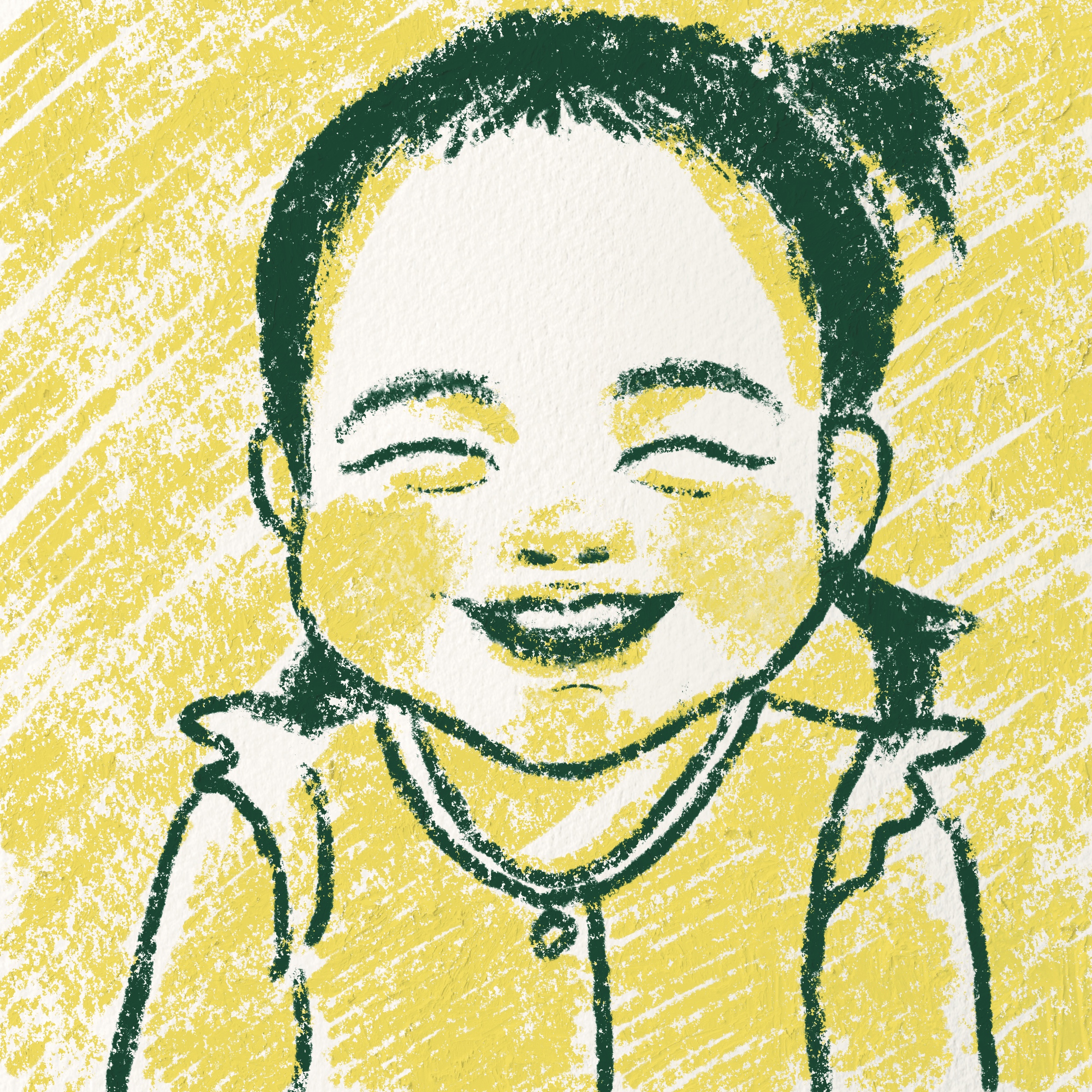 아기 오일파스텔 느낌 캐리커처 🎨