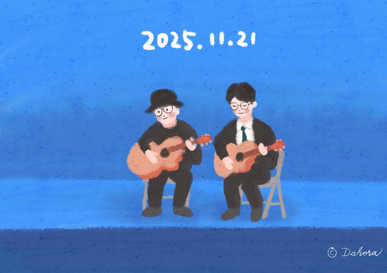 통기타 연말 공연 드로잉 :)