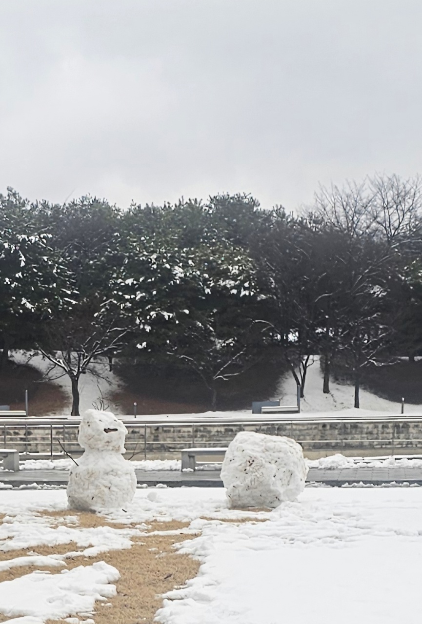 점심시간에 눈사람만드는 어른이들 ☺️