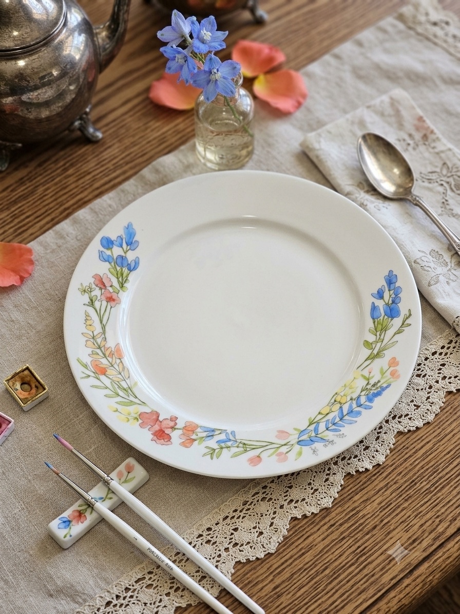 두번째 포슬린아트 작품 🍽 