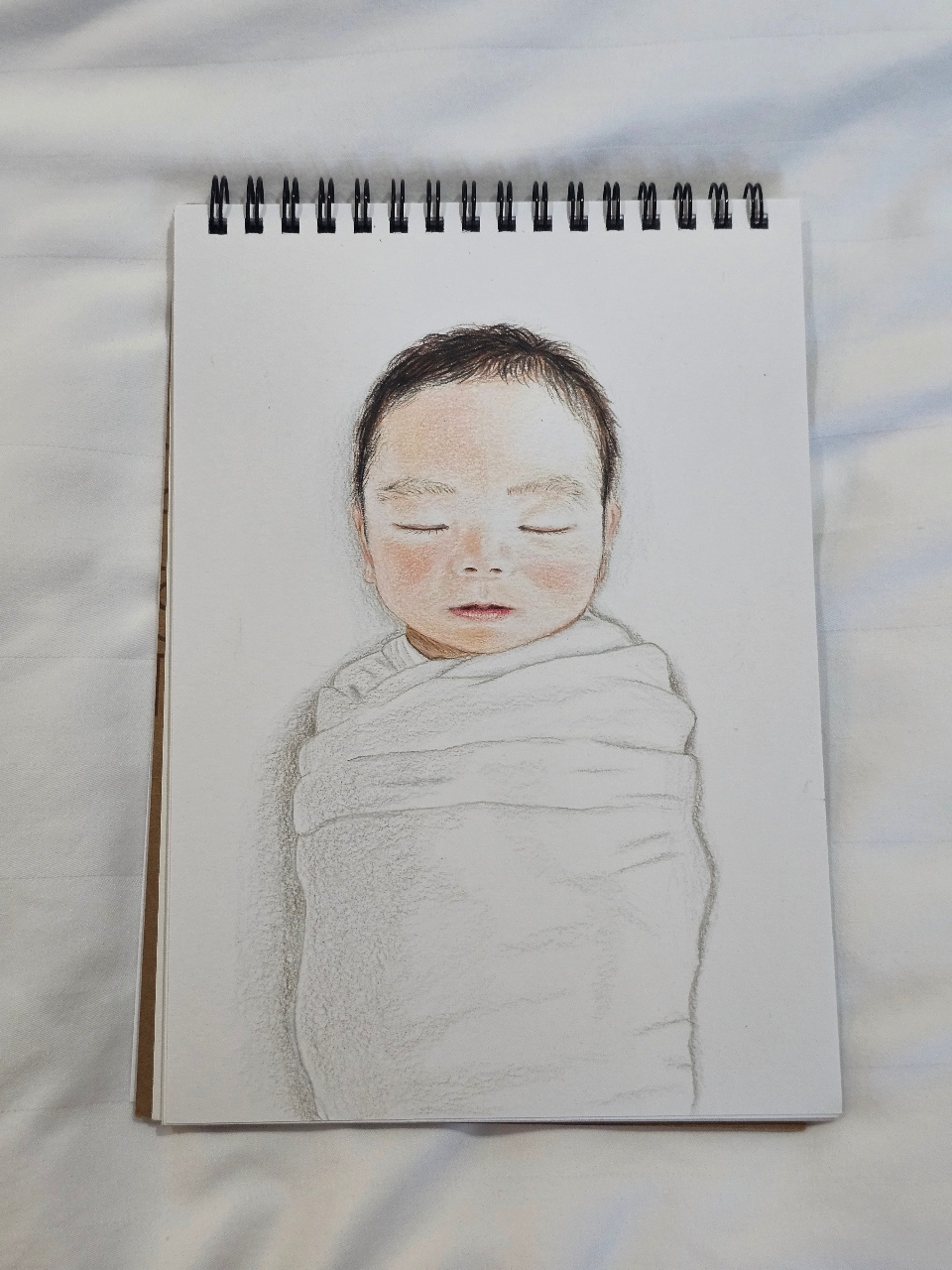 아기 색연필 드로잉 완성!