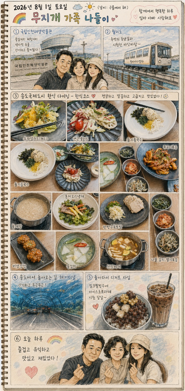🎨그림일기로 마실&한식다이닝 기록해보기📝