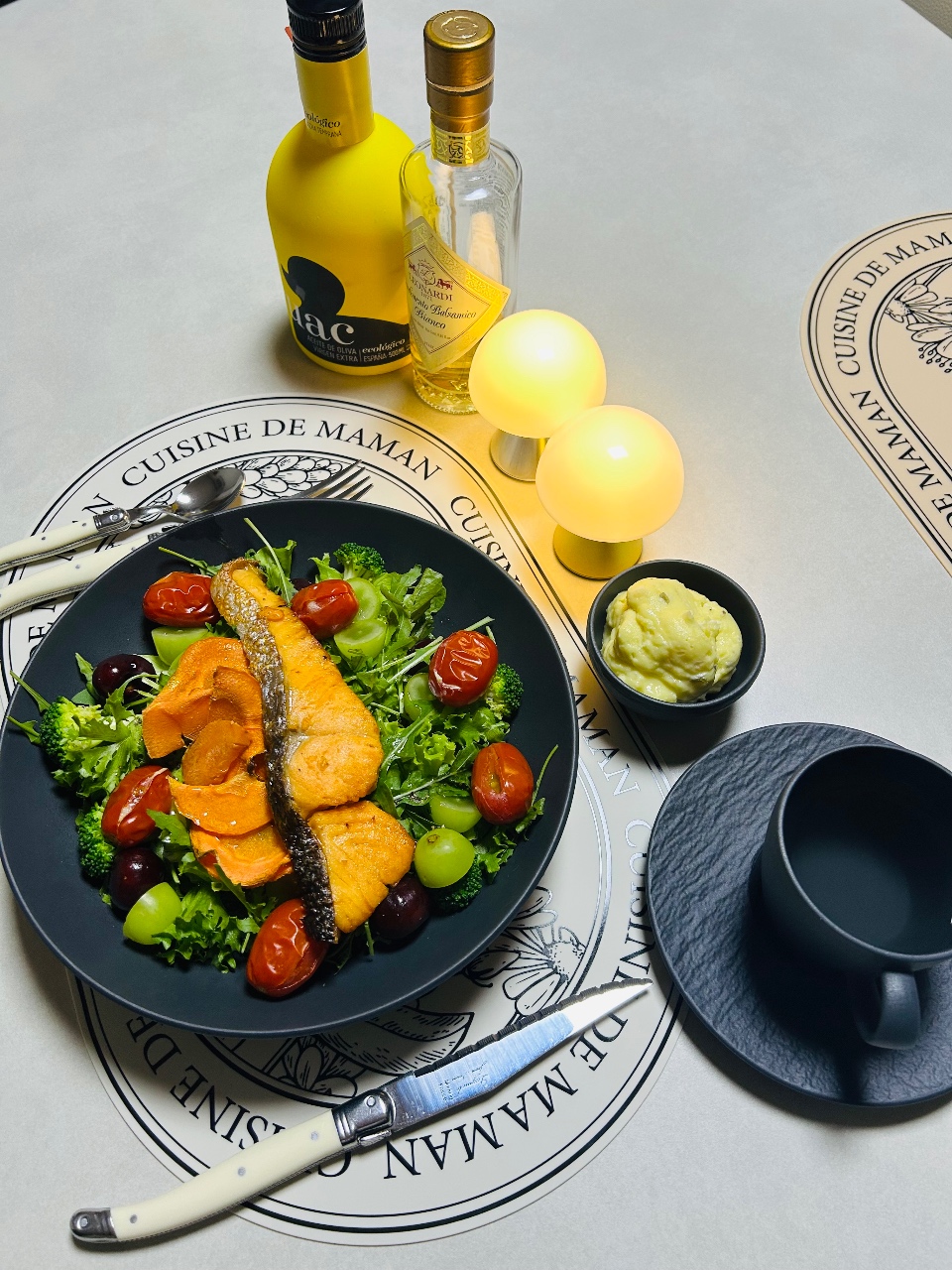 🐟🥗🍒저녁은 클린하게, 연어스테이크 샐러드🍽️