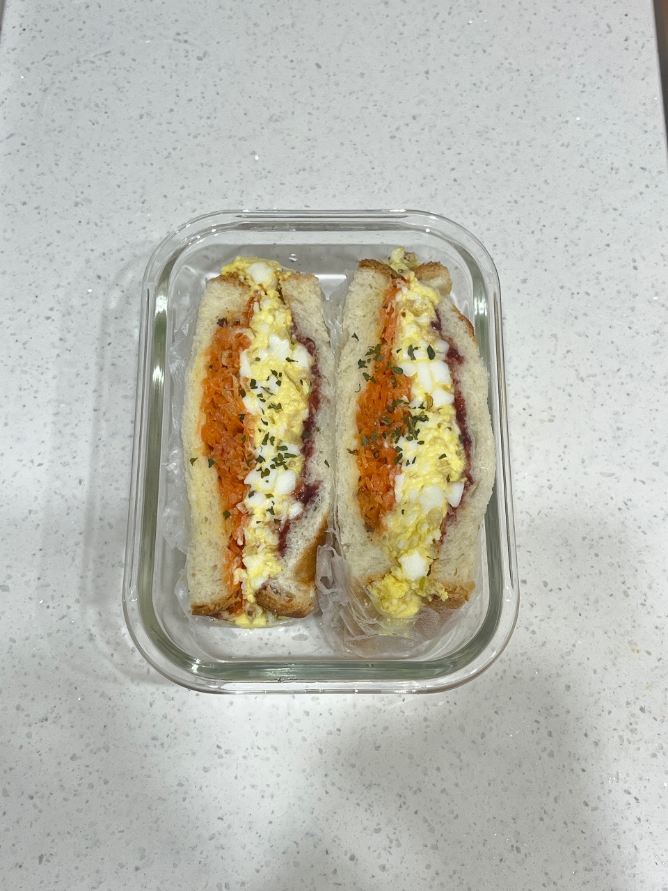 에그마요당근라페샌드위치🥚🥕