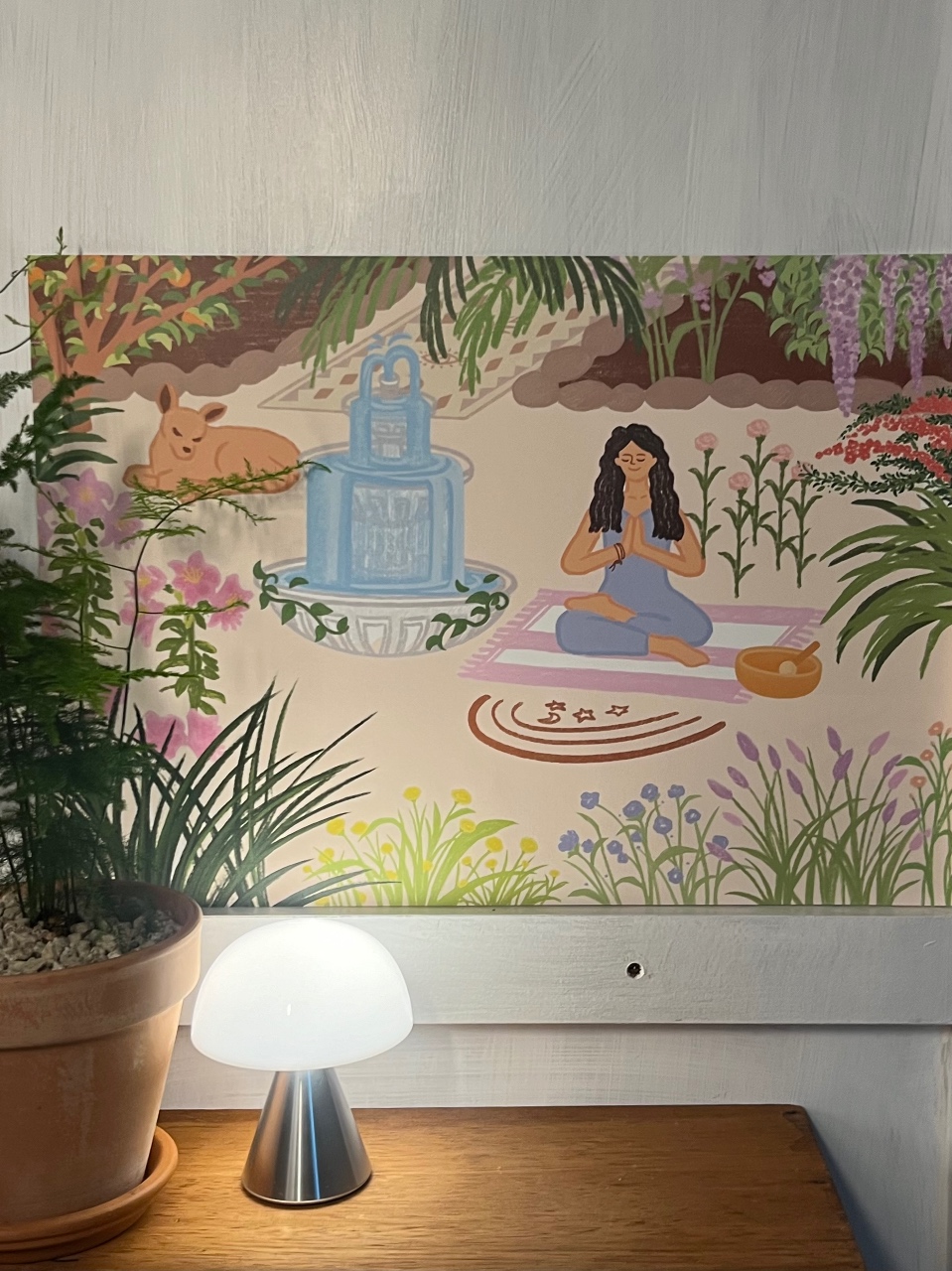 직접 그린 그림으로 명상 포스터를 만들었어요🧘🏾‍♀️