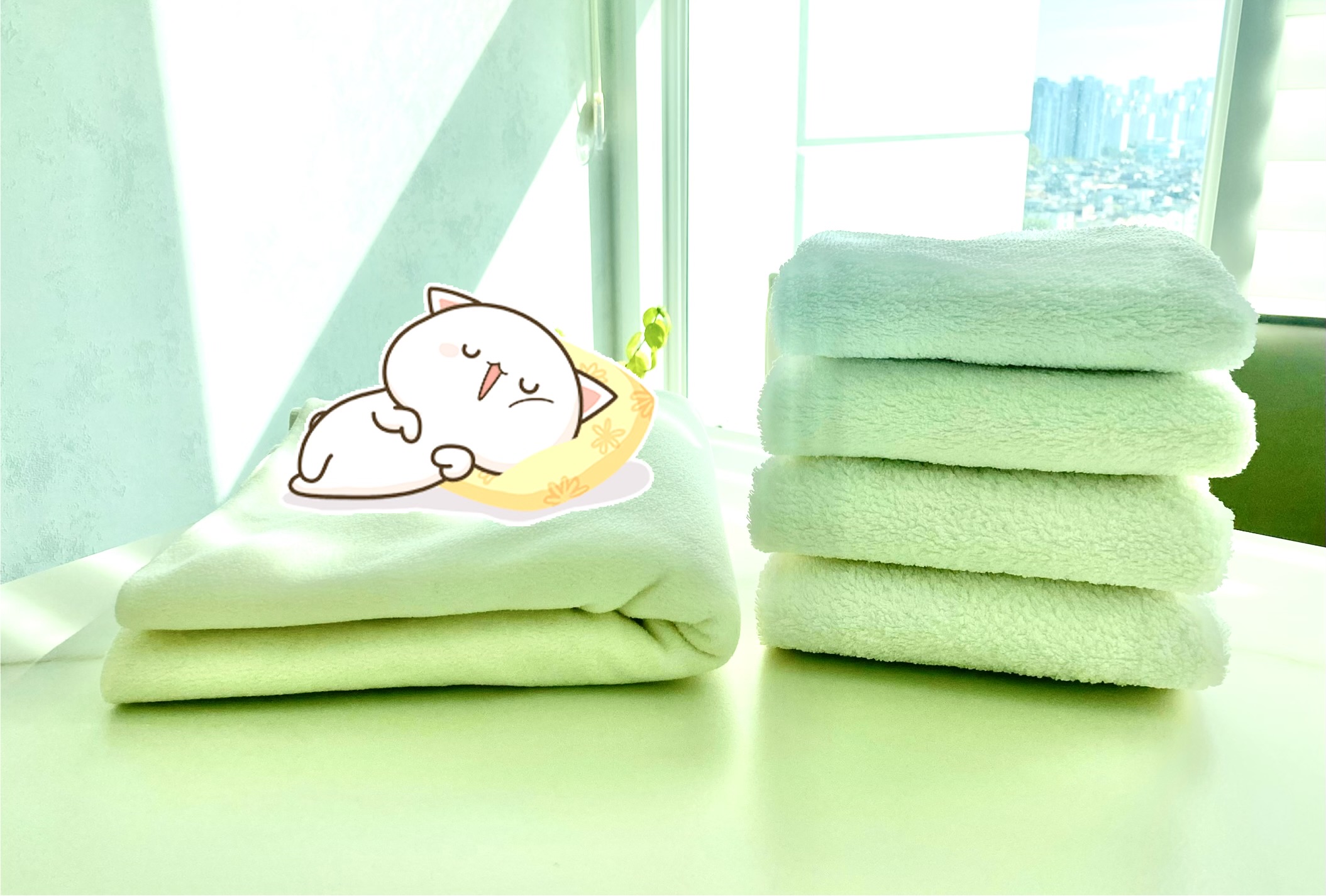 보송한 빨래 개기