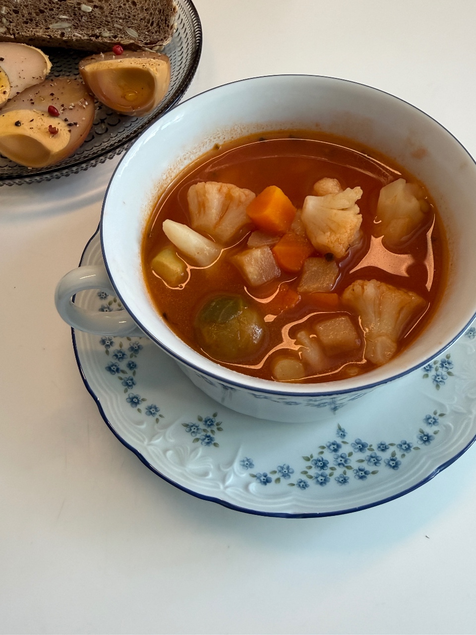 일주일 토마토 채소 수프 