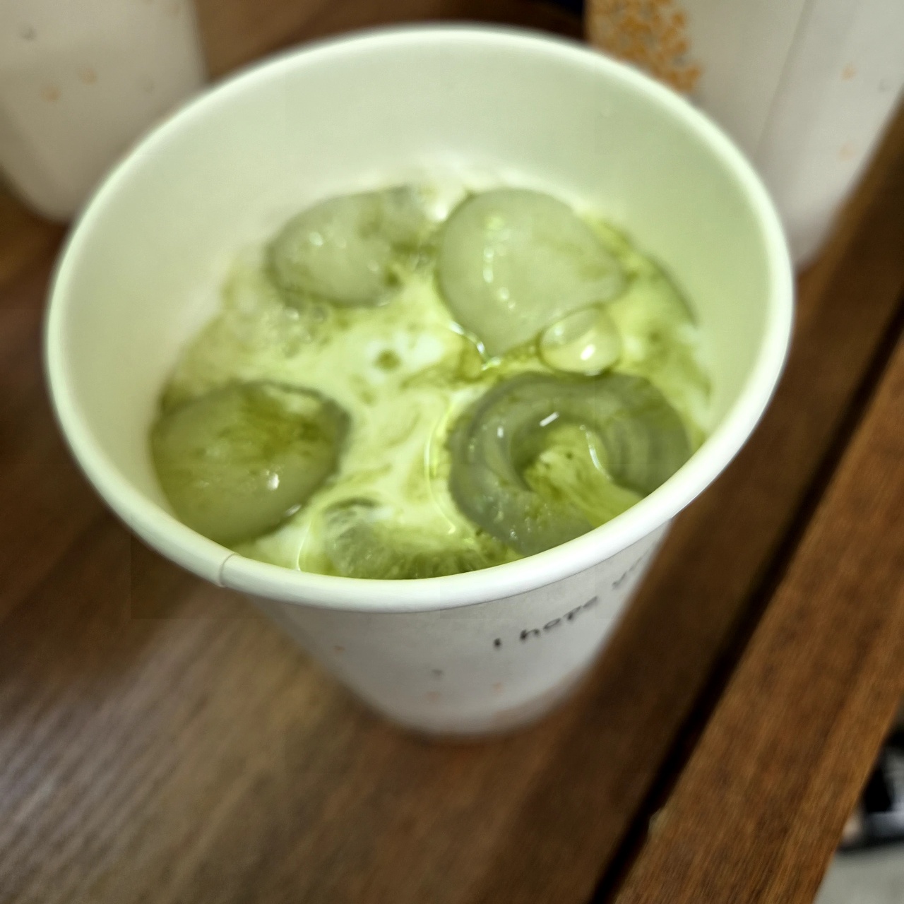 아이스녹차라떼 만들기