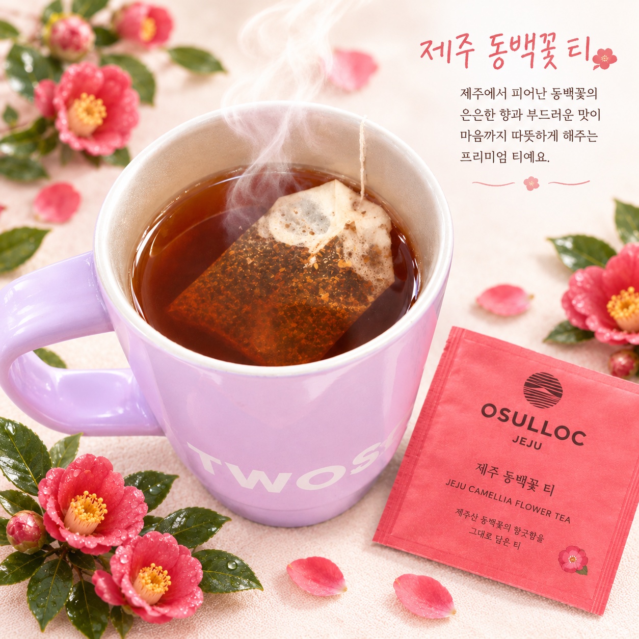 제주 동백꽃 티
