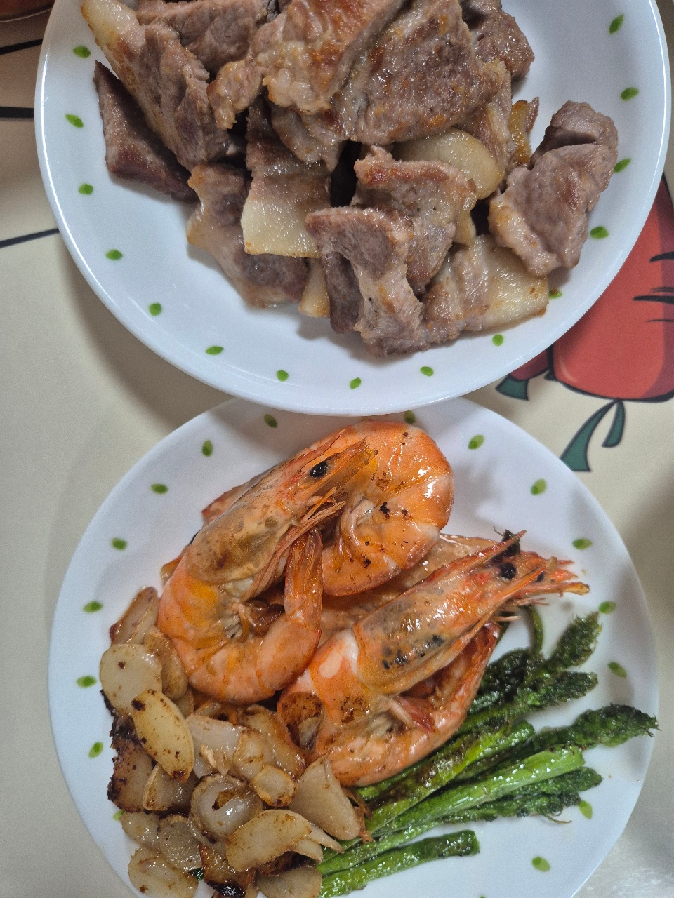 목살 & 새우구이