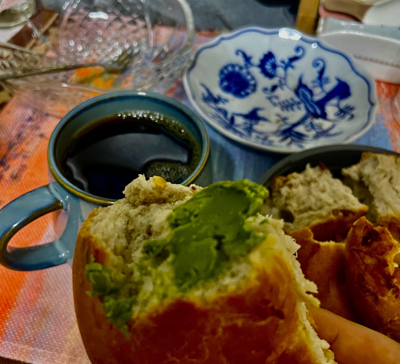 커피에 베이글