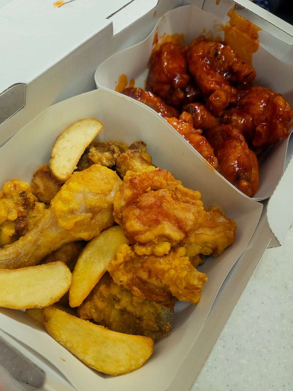 저녁은 치킨먹었어요