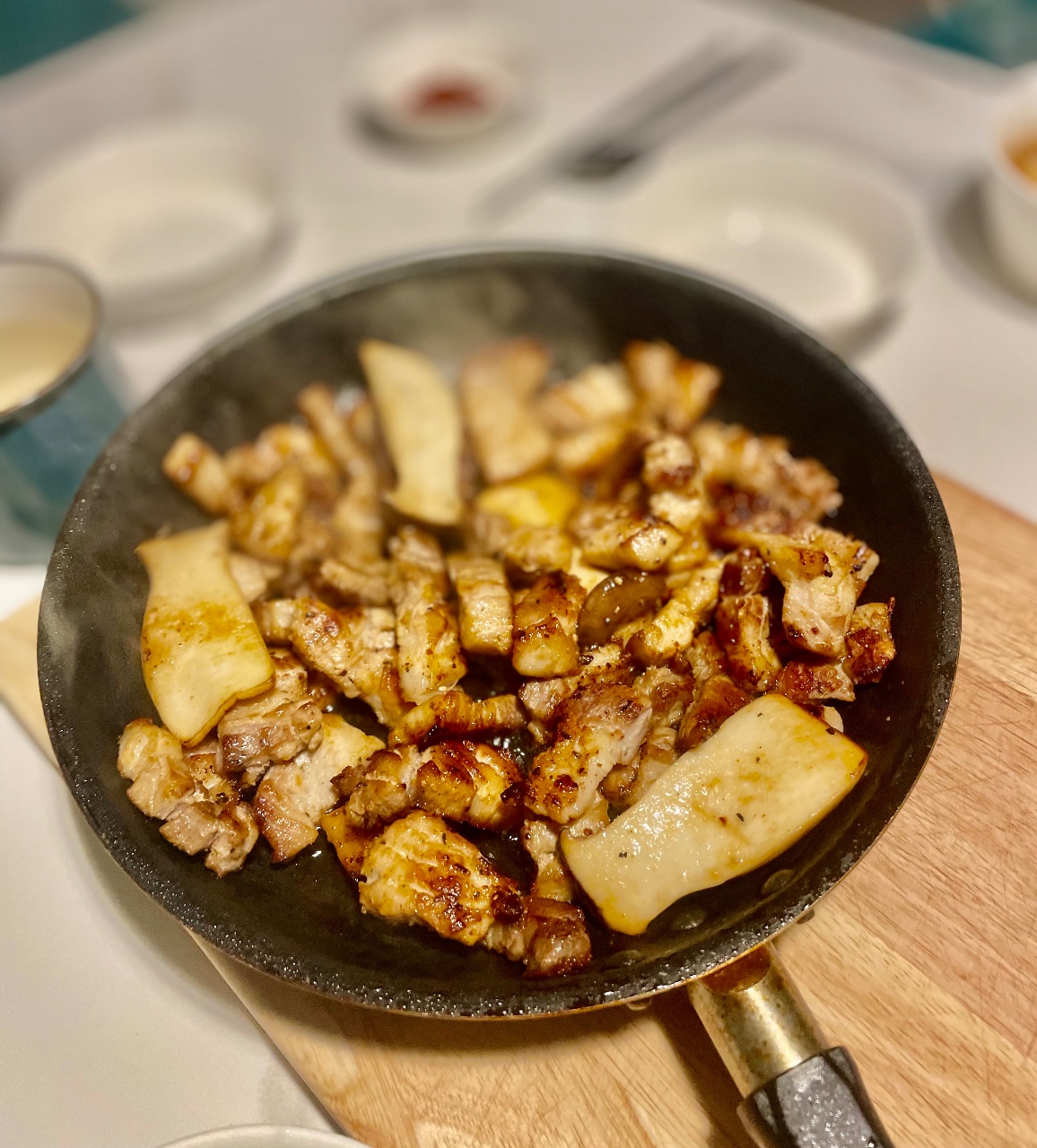 삼겹살에 새송이버섯! 🍄‍🟫