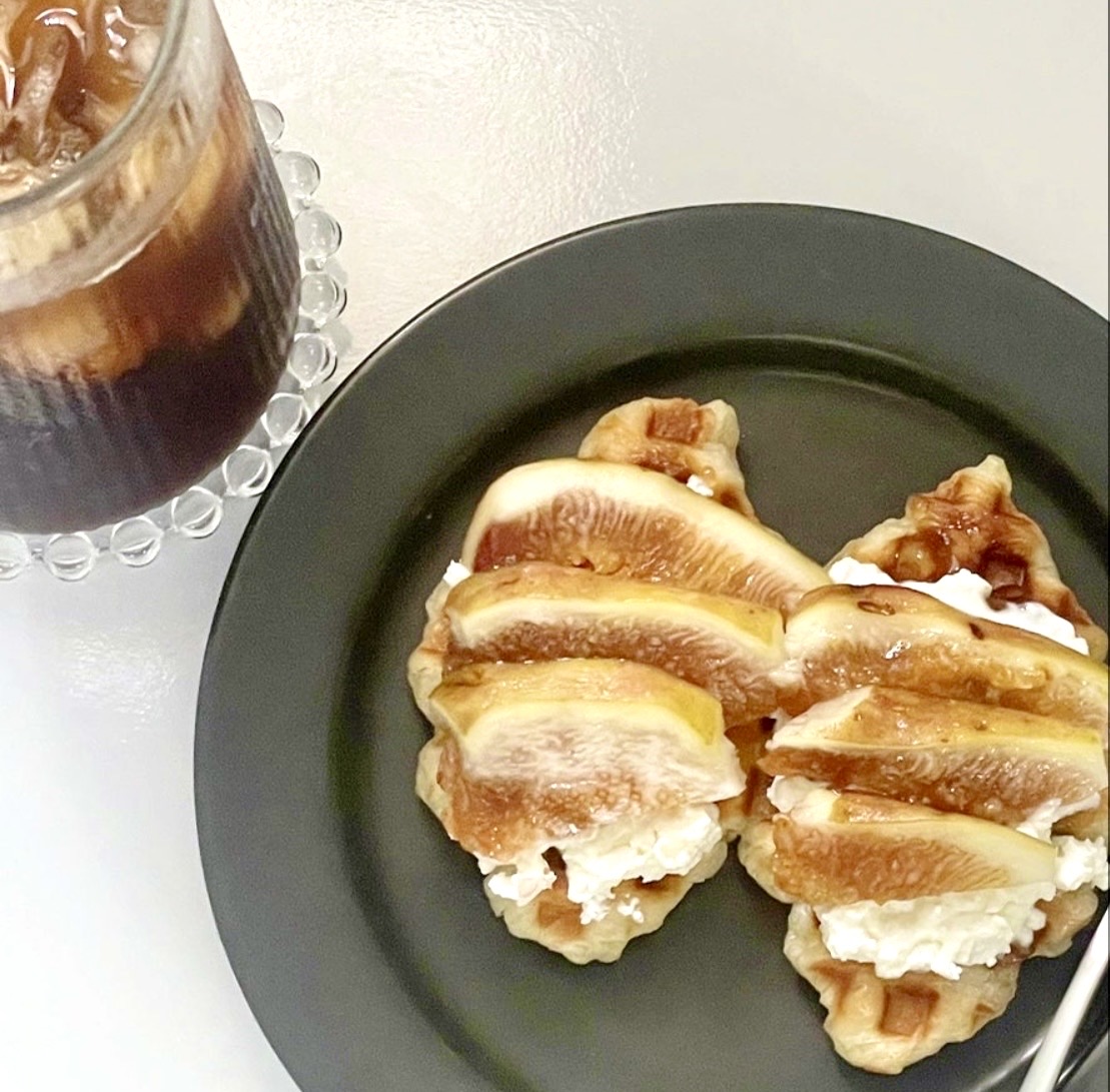 무화과 리코타치즈 크로플🥯🧇
