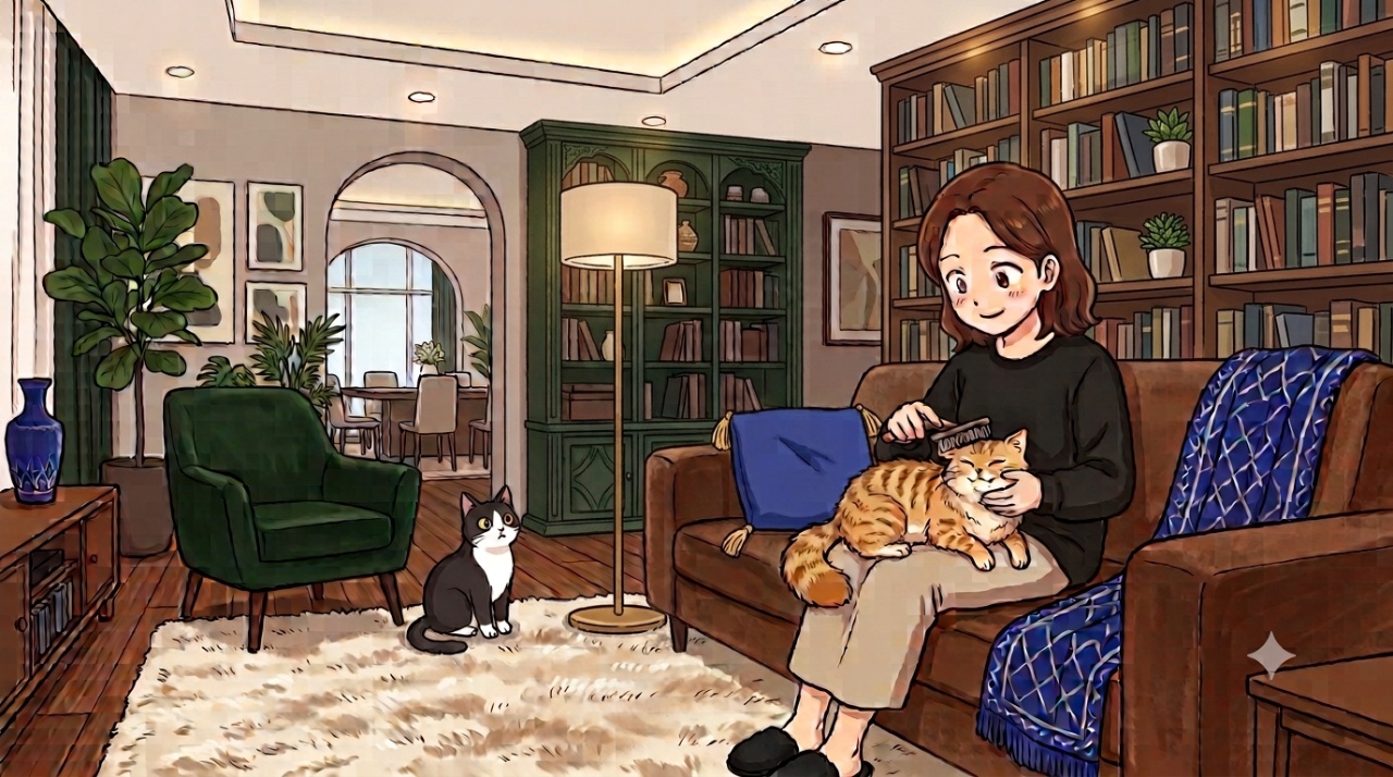 청소 전에 냐옹이 빗질부터!