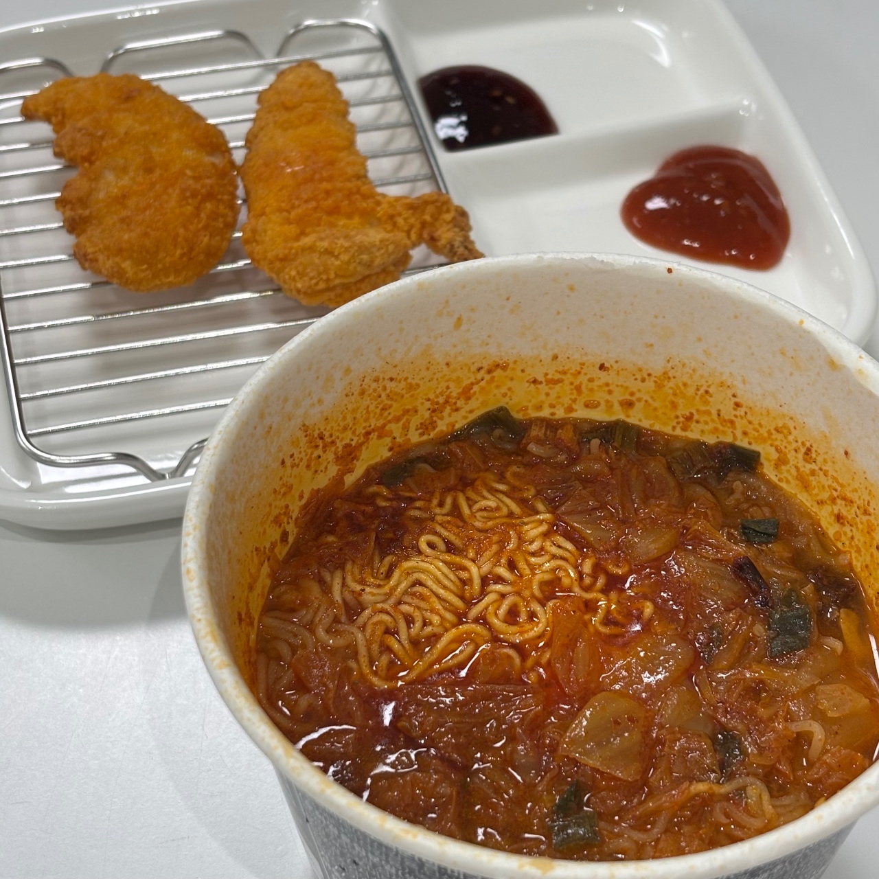 라면+치킨텐더