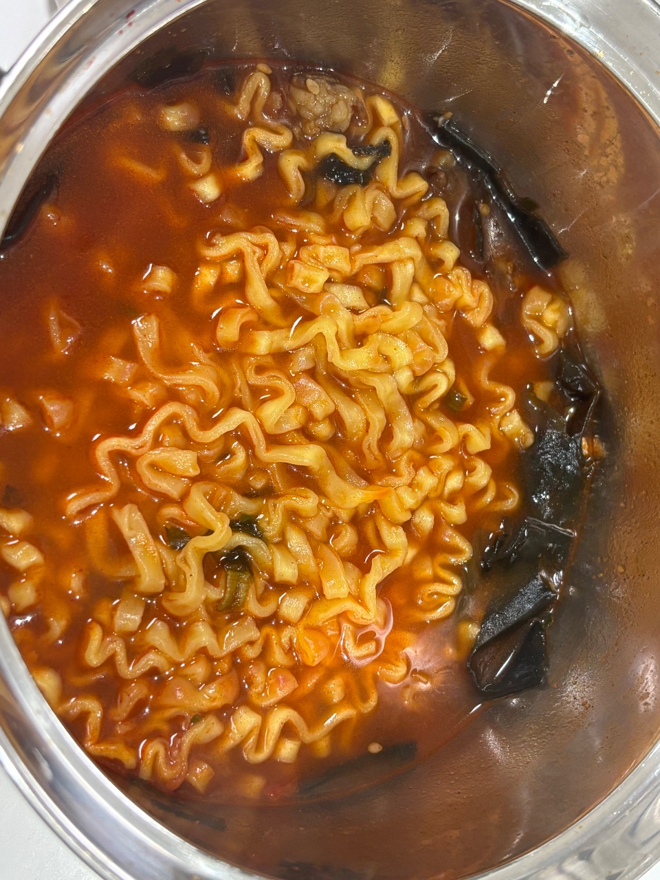 불닭볶음탕면+미역국