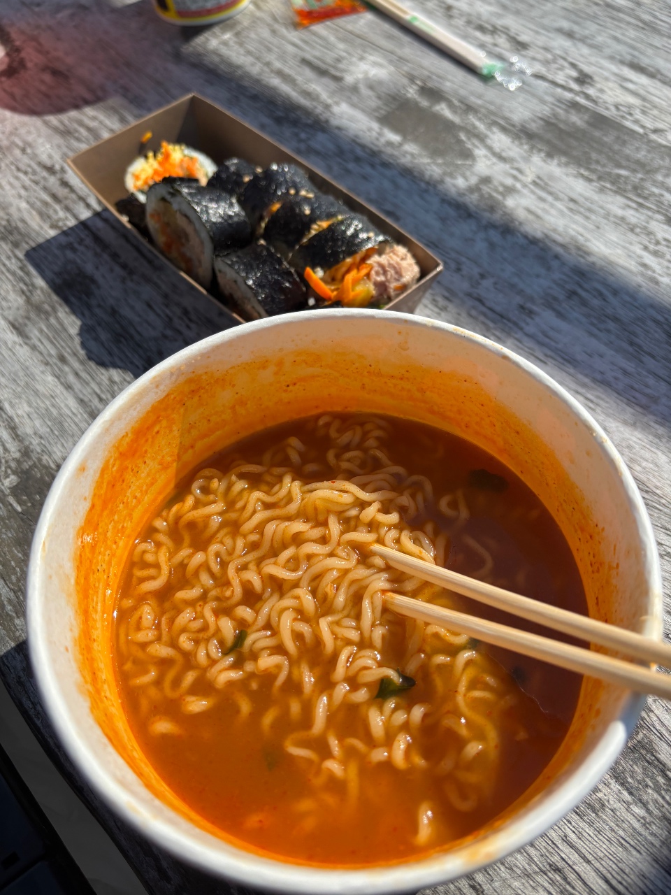 라면+김밥~~~~~