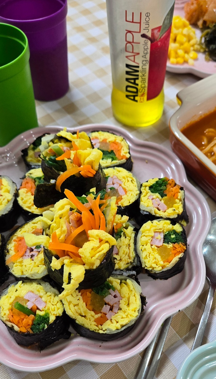 방학 김밥 타임 (키토김밥만들기)