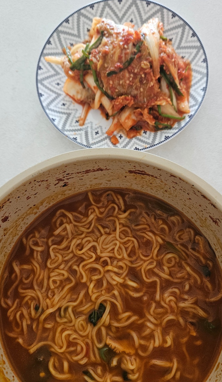 라면+겉절이 ❤️