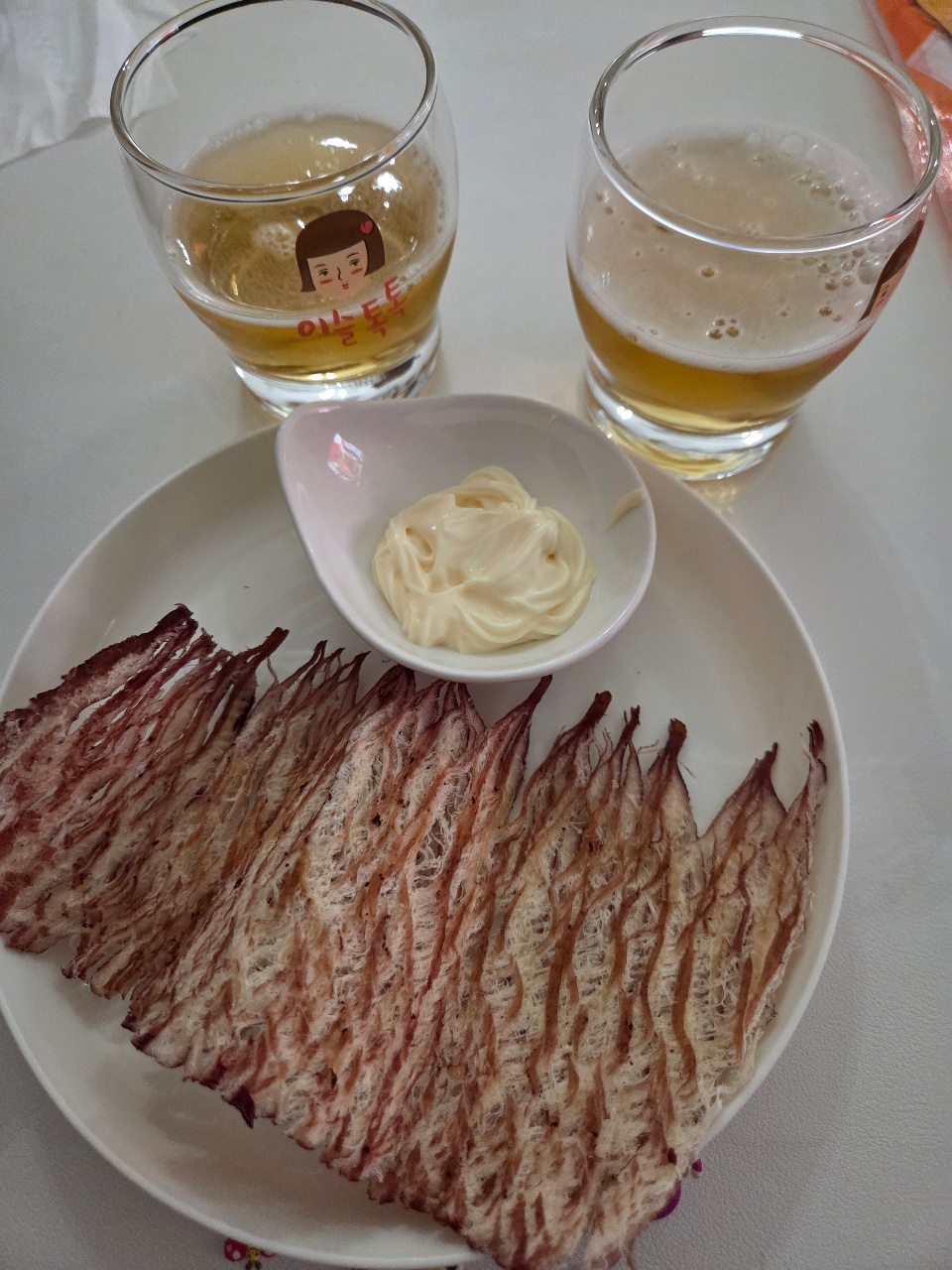 맥주에 오징어~