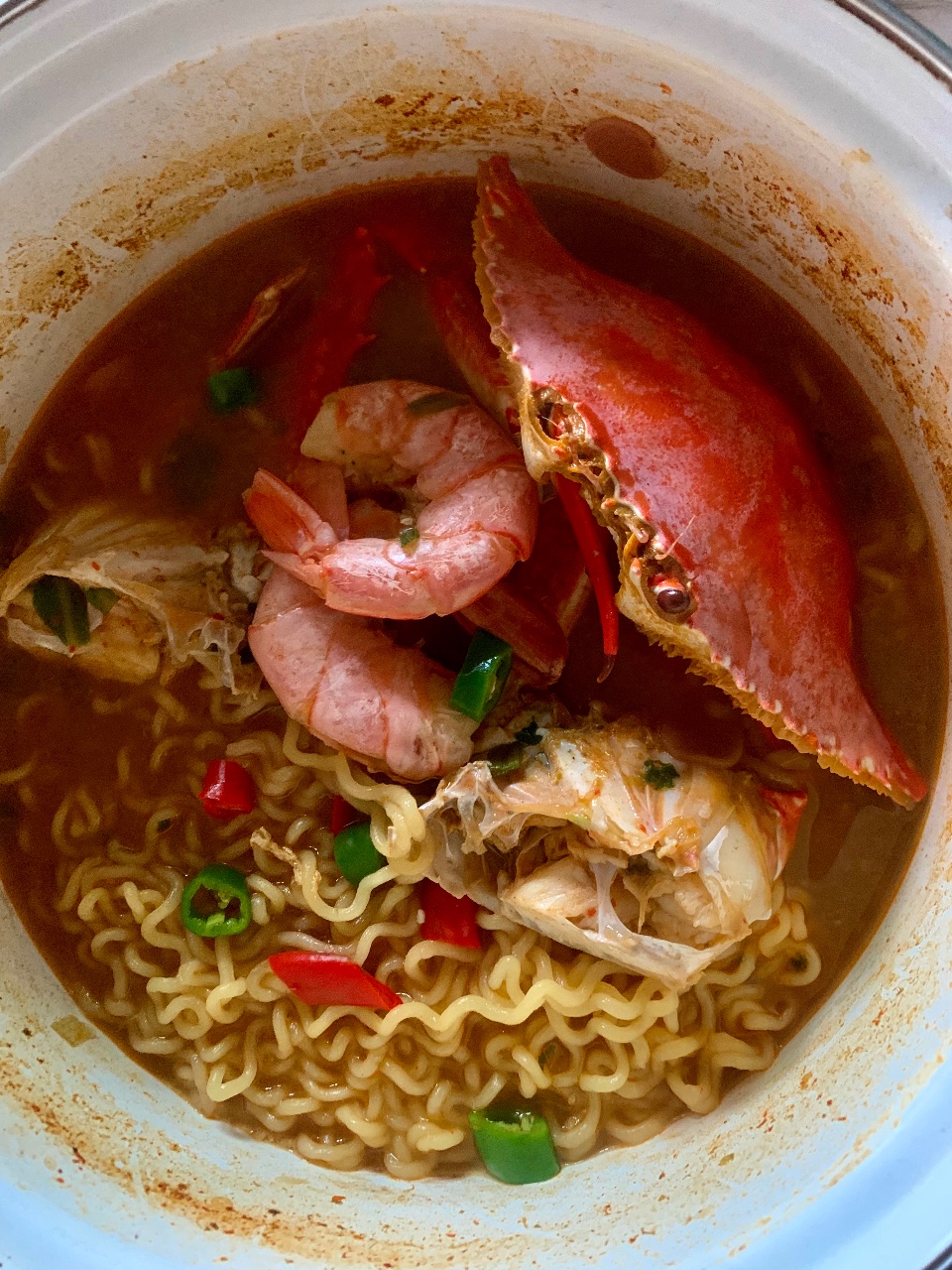 🦀해장 꽃게라면🦐🦐