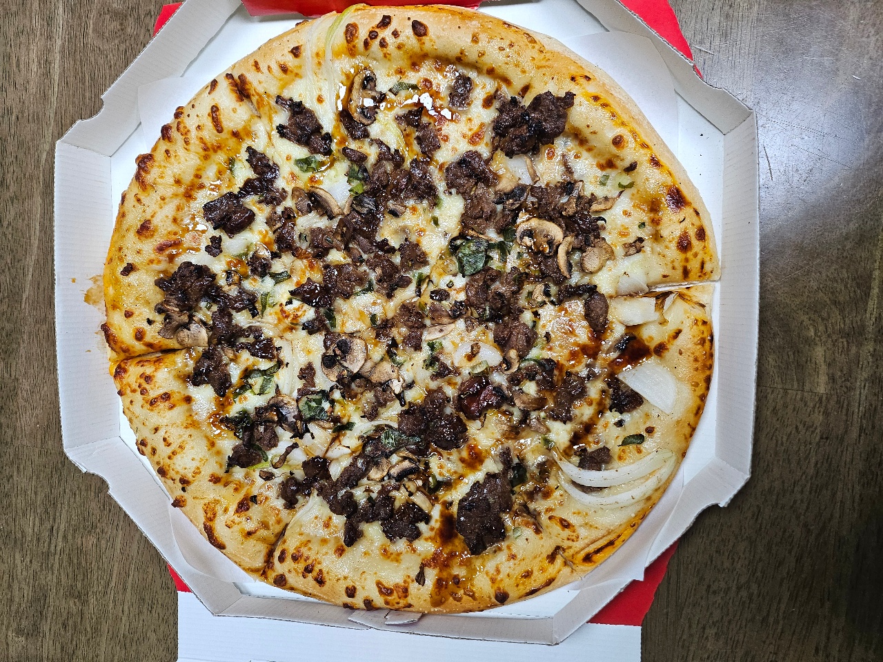 불고기 리코타치즈 피자와 불닭볶음면