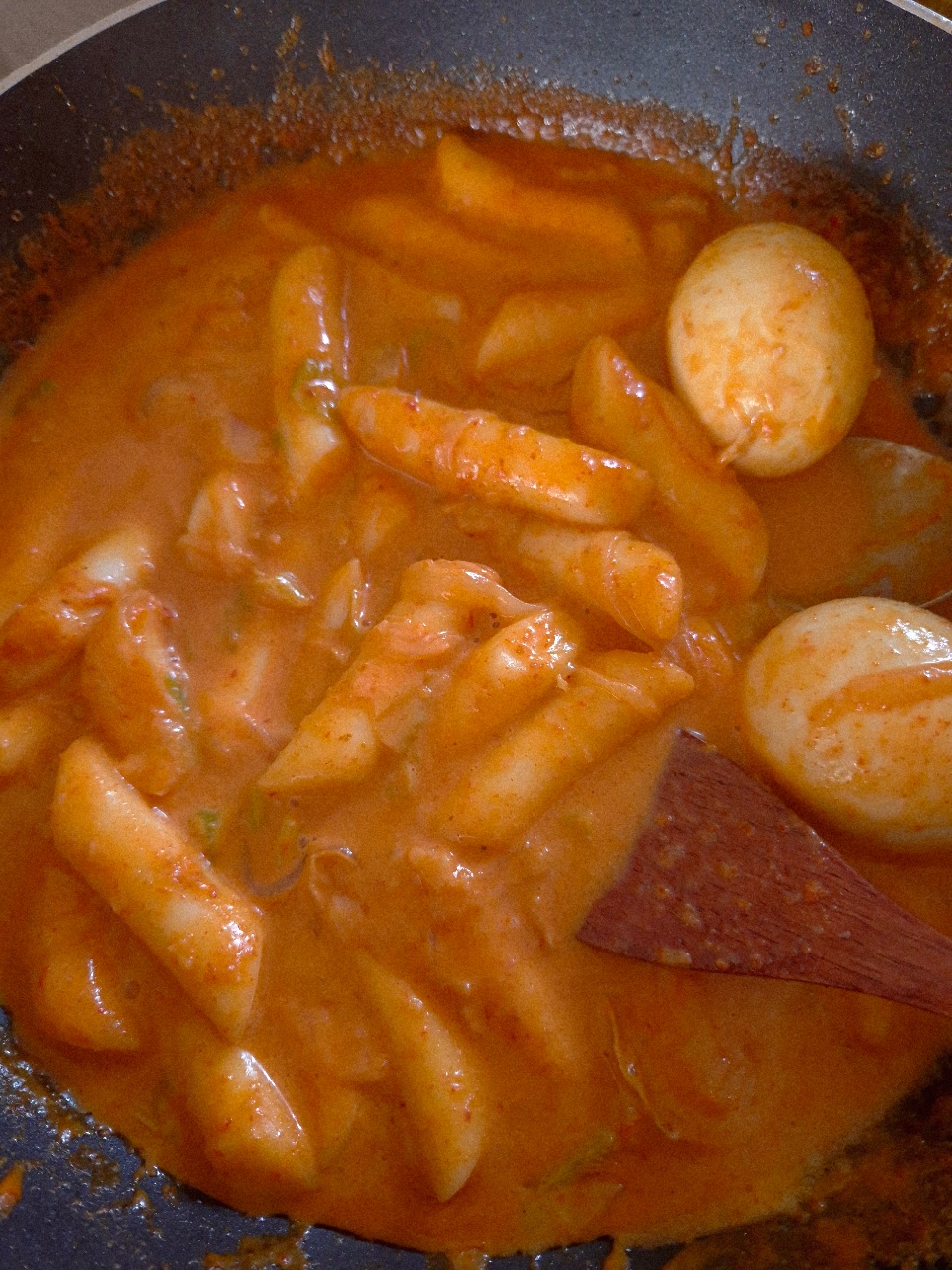 크림떡볶이!