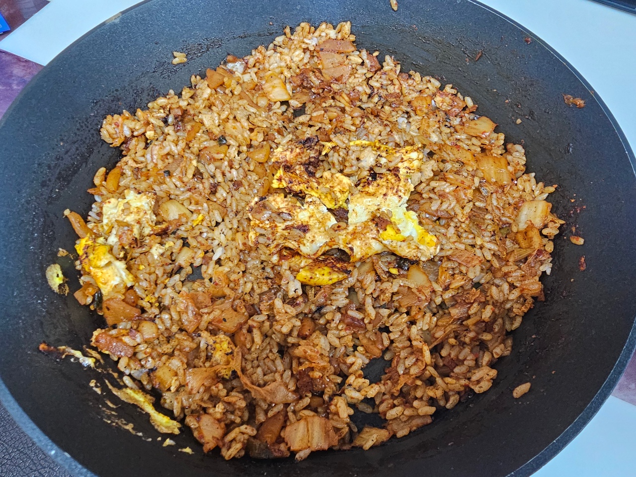 망한 김볶밥..